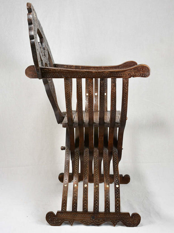 Mid Nineteenth-Century Rustic Curule Armchair
