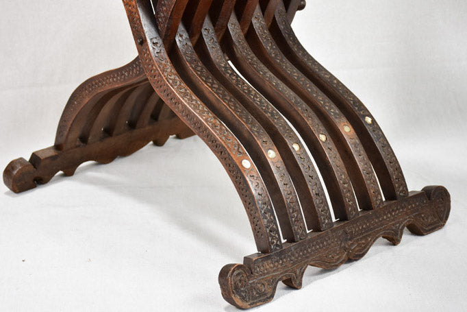 Old-Age Syrian Wood Carved Armchair