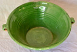 Antique French bowl 'tian' with green glaze