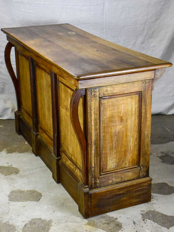 Antique French oak pharmacy counter