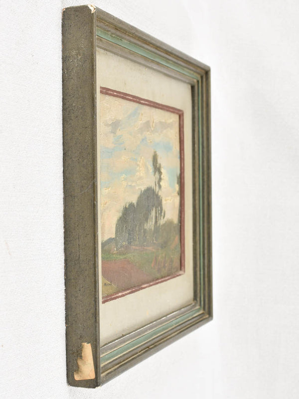 Small antique Moretti-signed landscape artwork