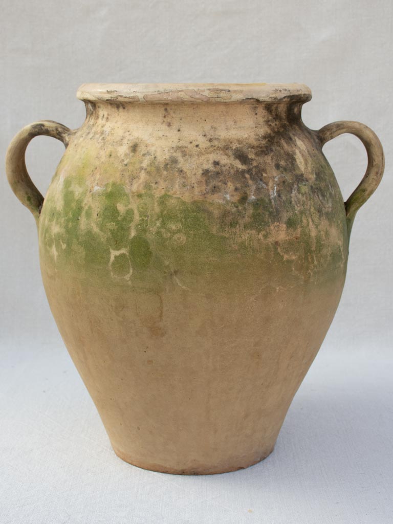 Antique French preserving pot with two handles 16¼"
