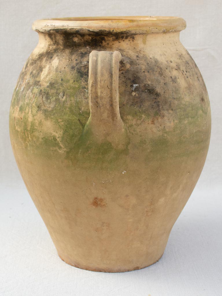 Antique French preserving pot with two handles 16¼"