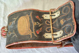 Large antique Swiss cowbell with leather strap