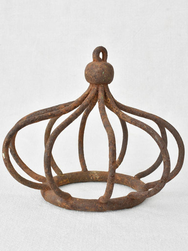 Crown shaped salvaged metal decoration 7½"