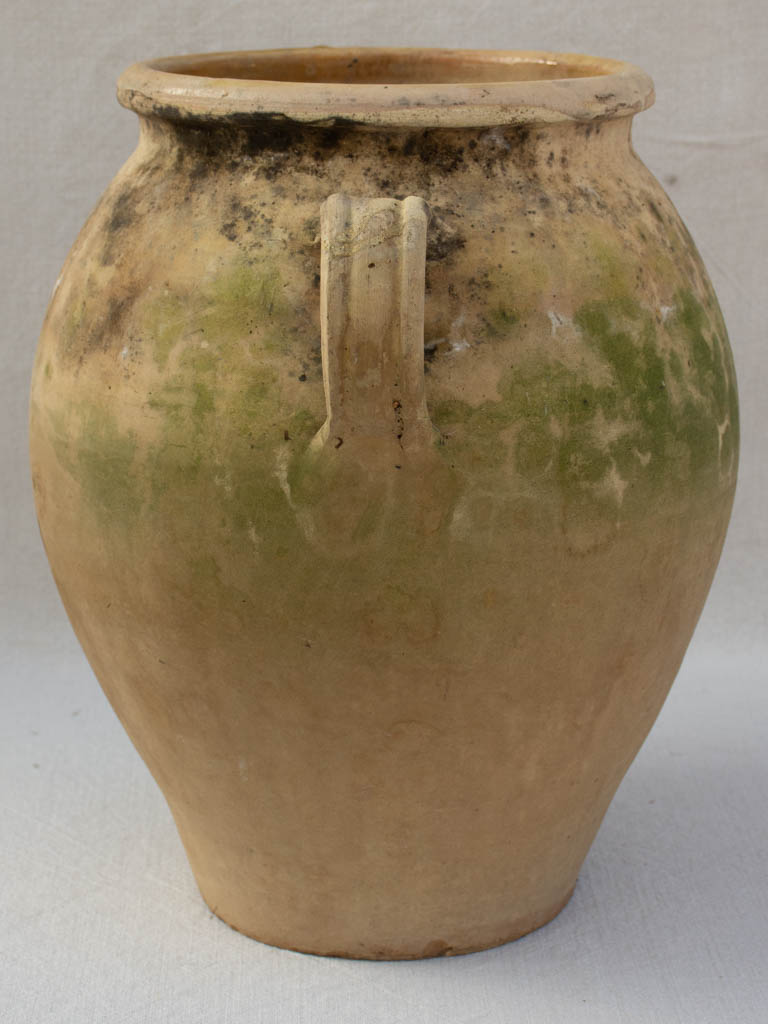Antique French preserving pot with two handles 16¼"