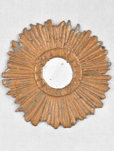 French Vintage sunburst mirror - metal 9"