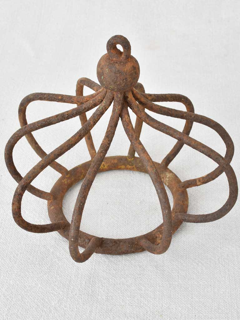 Crown shaped salvaged metal decoration 7½"