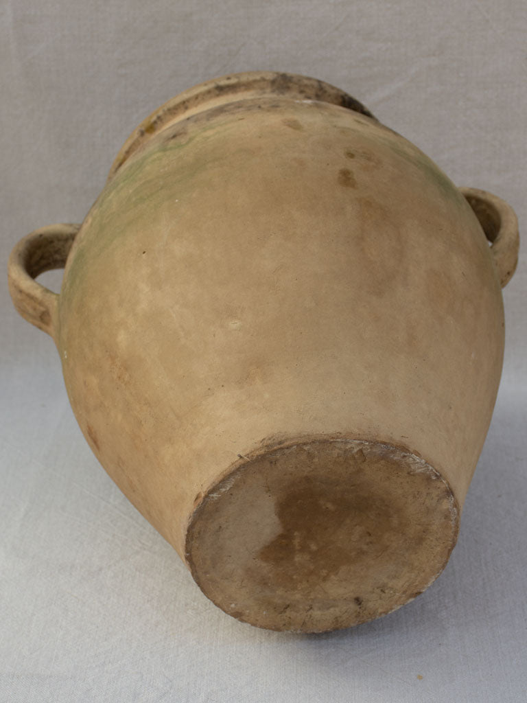 Antique French preserving pot with two handles 16¼"