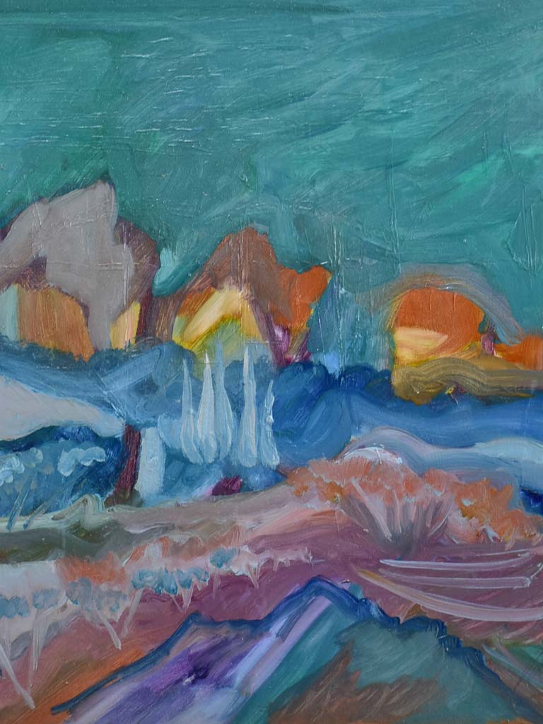 Oil on canvas - Les Alpilles landscape - Roger Oulion 23¼" x 27¼"