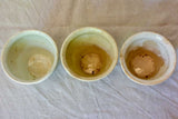 Collection of three antique French earthenware confiture pots