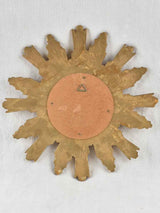 Vintage gold sunburst mirror - French 15¼"