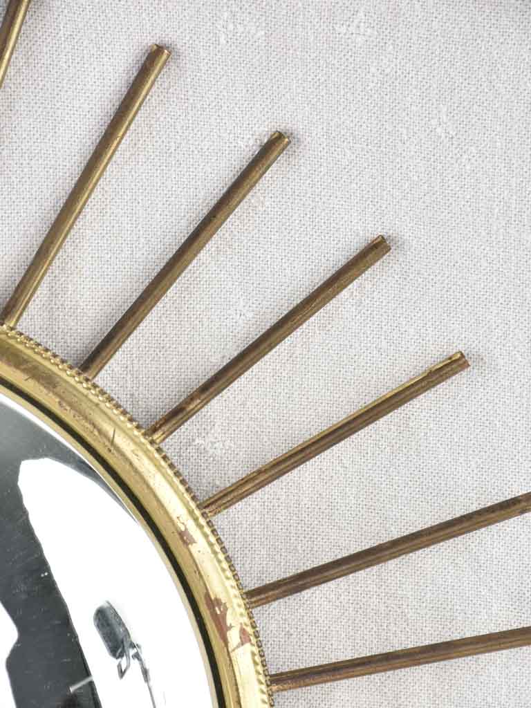 Vintage gold sunburst mirror - Bronze 21¼"