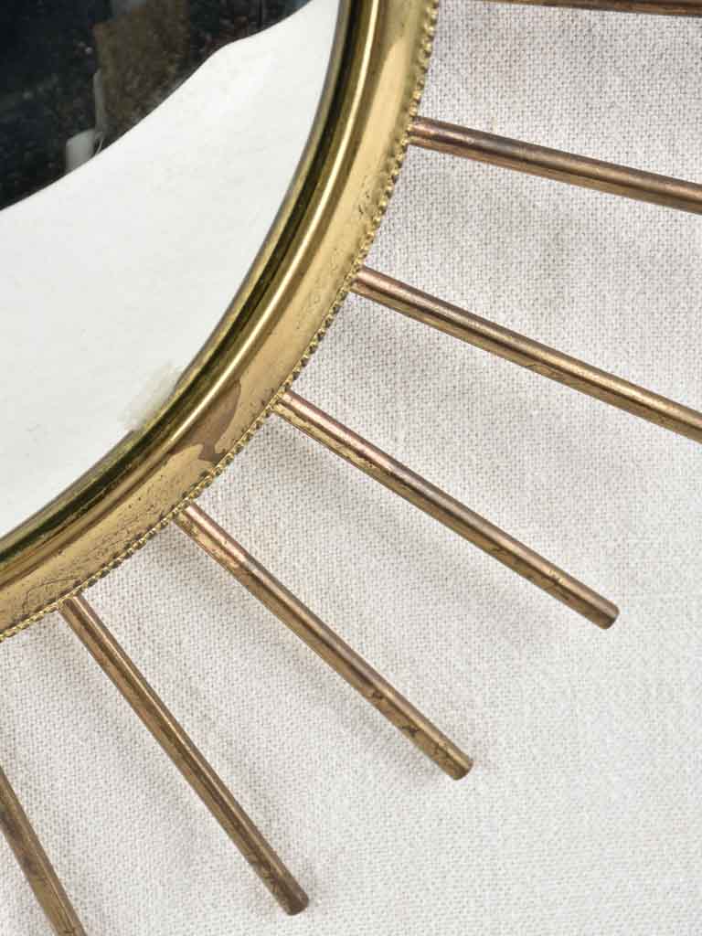 Vintage gold sunburst mirror - Bronze 21¼"