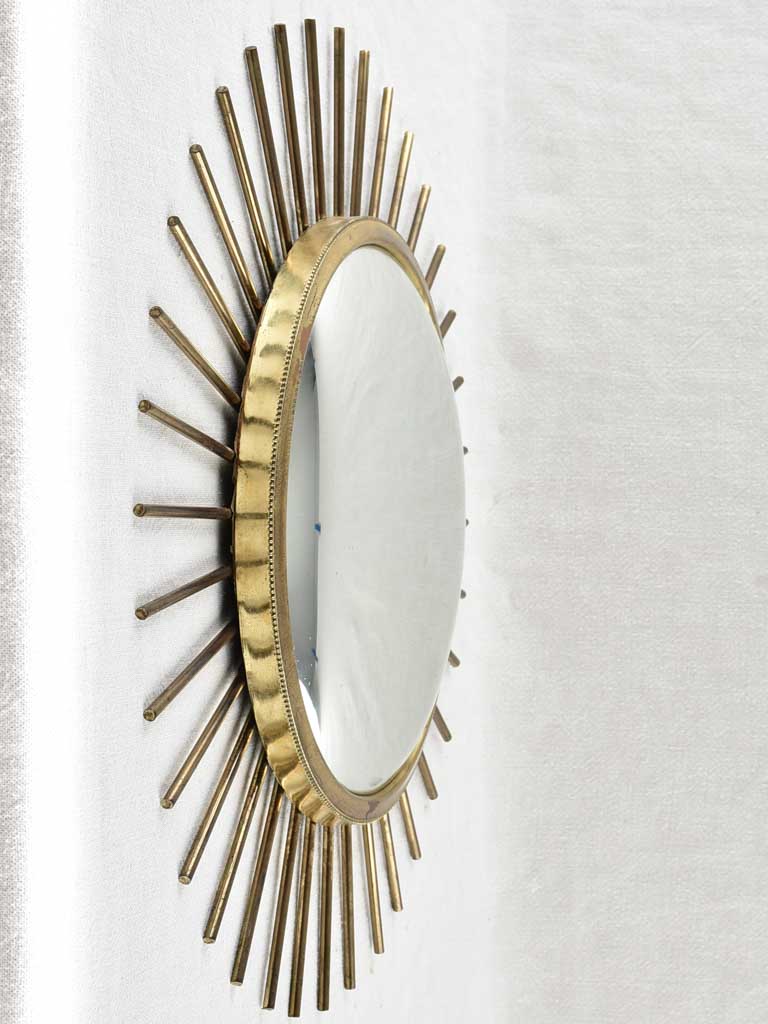 Vintage gold sunburst mirror - Bronze 21¼"