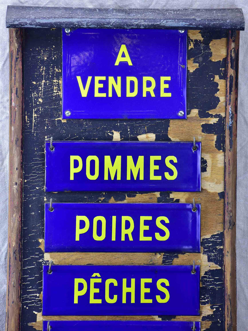 Antique French sign from a fruit shop