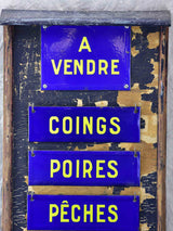 Antique French sign from a fruit shop
