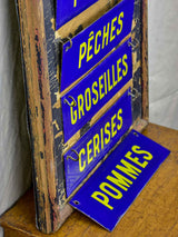 Antique French sign from a fruit shop