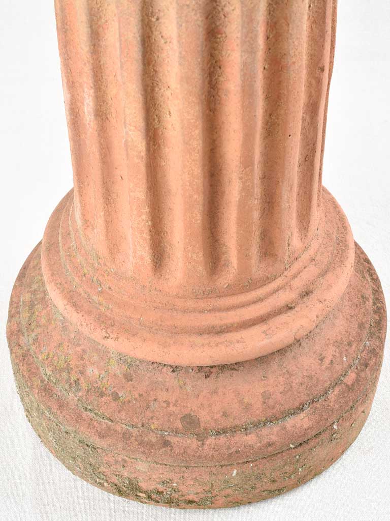 Traditional Style Antique Terracotta Pedestal