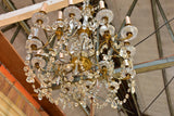Bronze and glass chandelier - 16 light