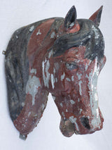 Rustic zinc horse head from stables - 19th century 14¼"