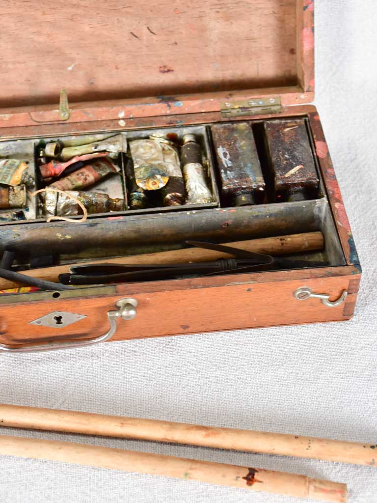 Antique French  artist's paint box