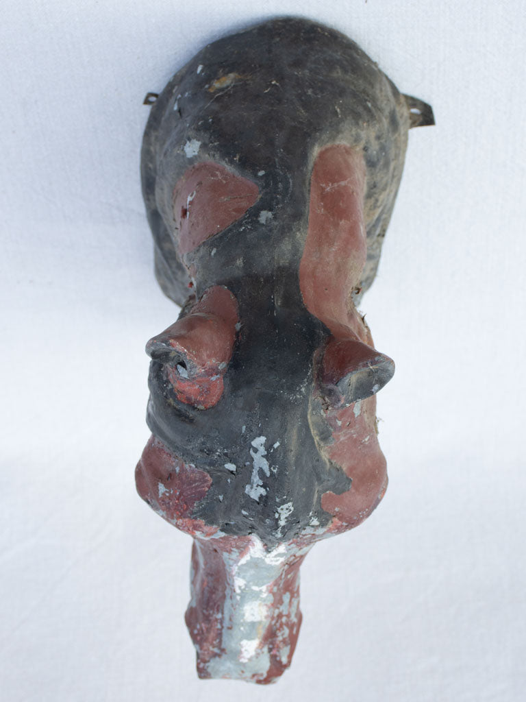 Rustic zinc horse head from stables - 19th century 14¼"