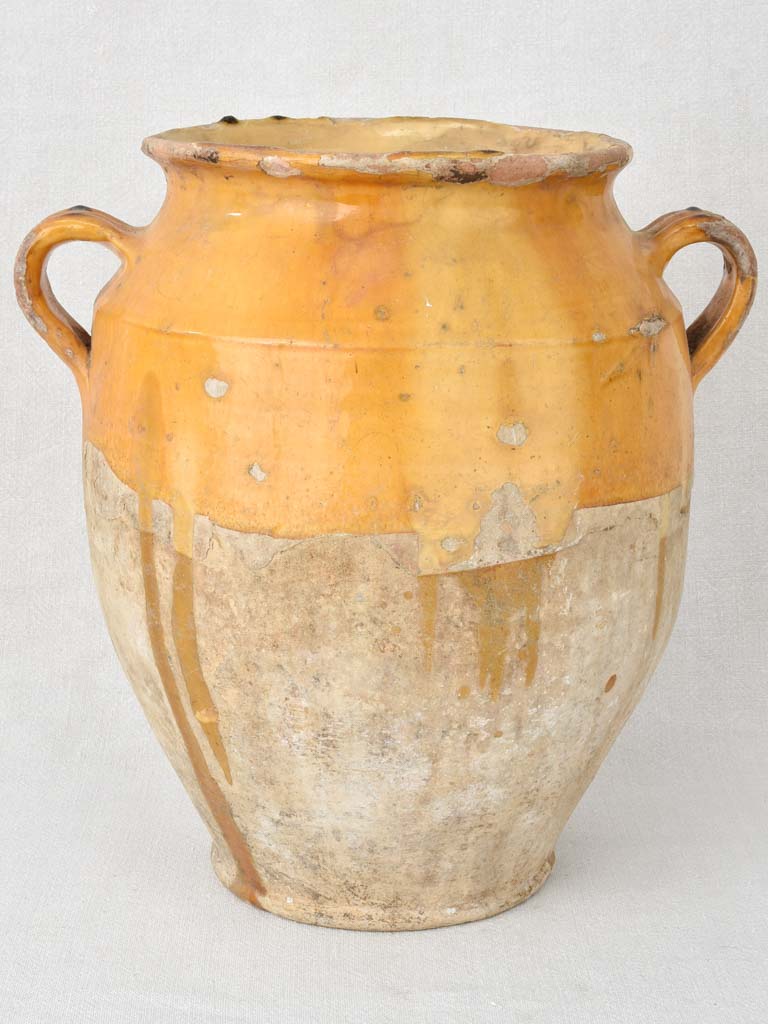 Very large antique French confit pot 14¼"