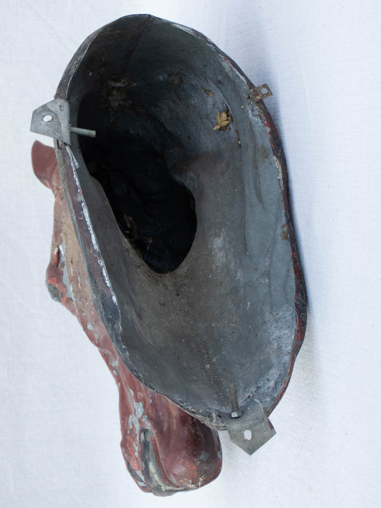 Rustic zinc horse head from stables - 19th century 14¼"