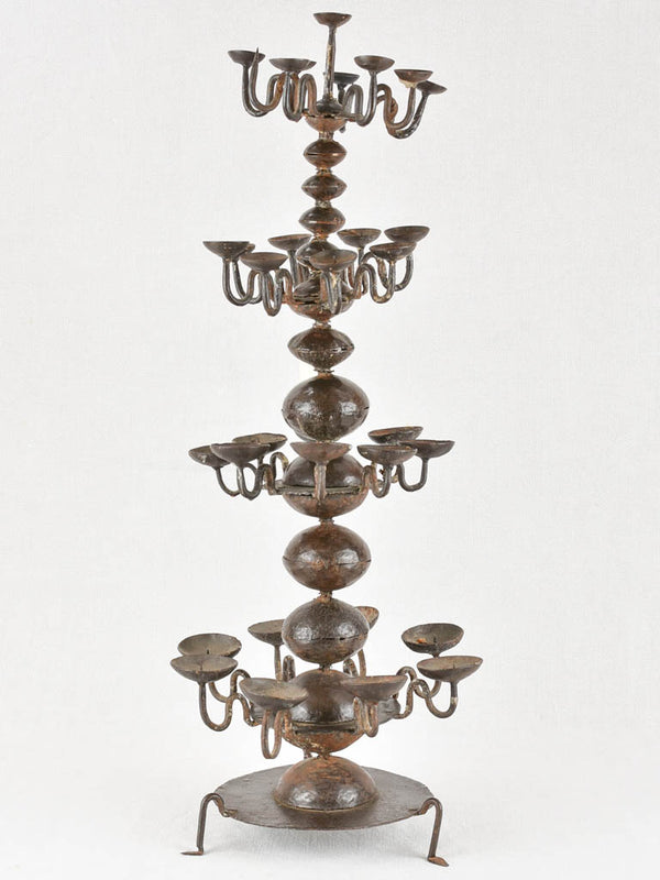 Exquisite 19th-century wrought iron candelabra