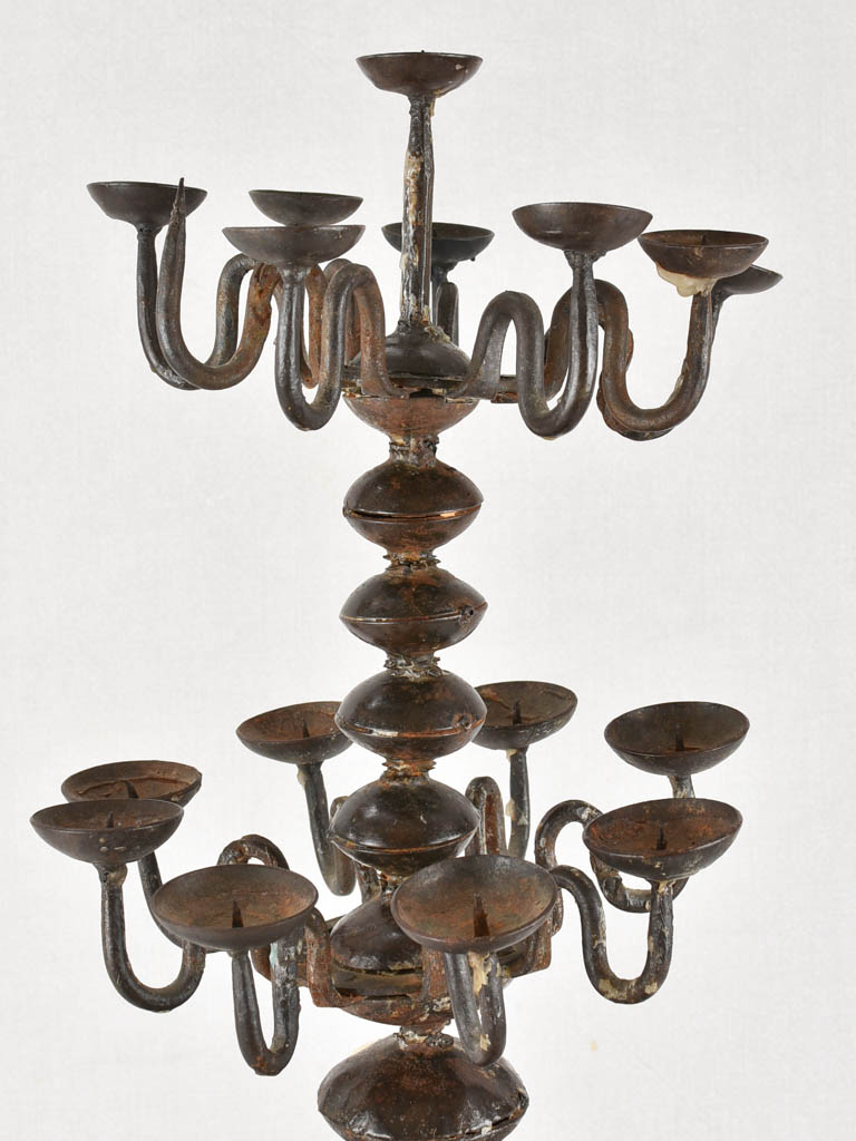 Beautifully crafted vintage iron candelabra