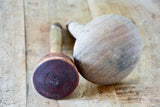 Two vintage French wooden pestles