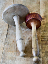 Two vintage French wooden pestles