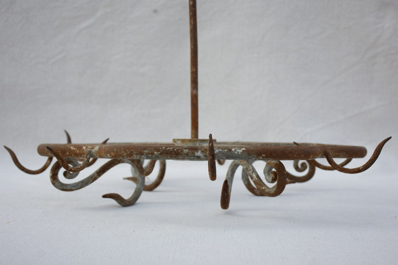 Late 19th century French butcher's sausage presentation hooks