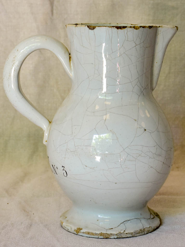 Rustic earthenware Century oil pitcher - 19th Century Huile #3