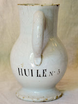 Rustic earthenware Century oil pitcher - 19th Century Huile #3