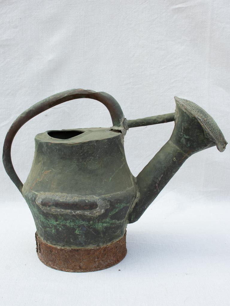 Rustic 18th century French watering can - copper