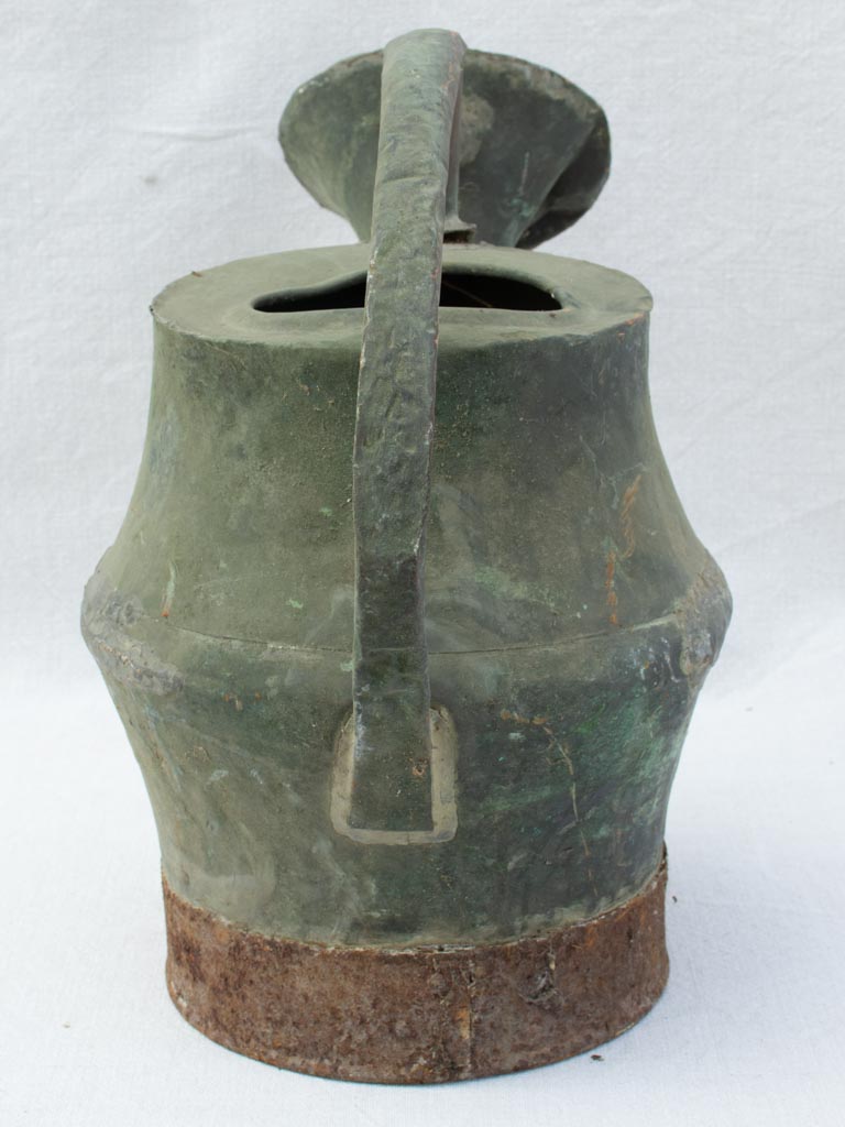Rustic 18th century French watering can - copper