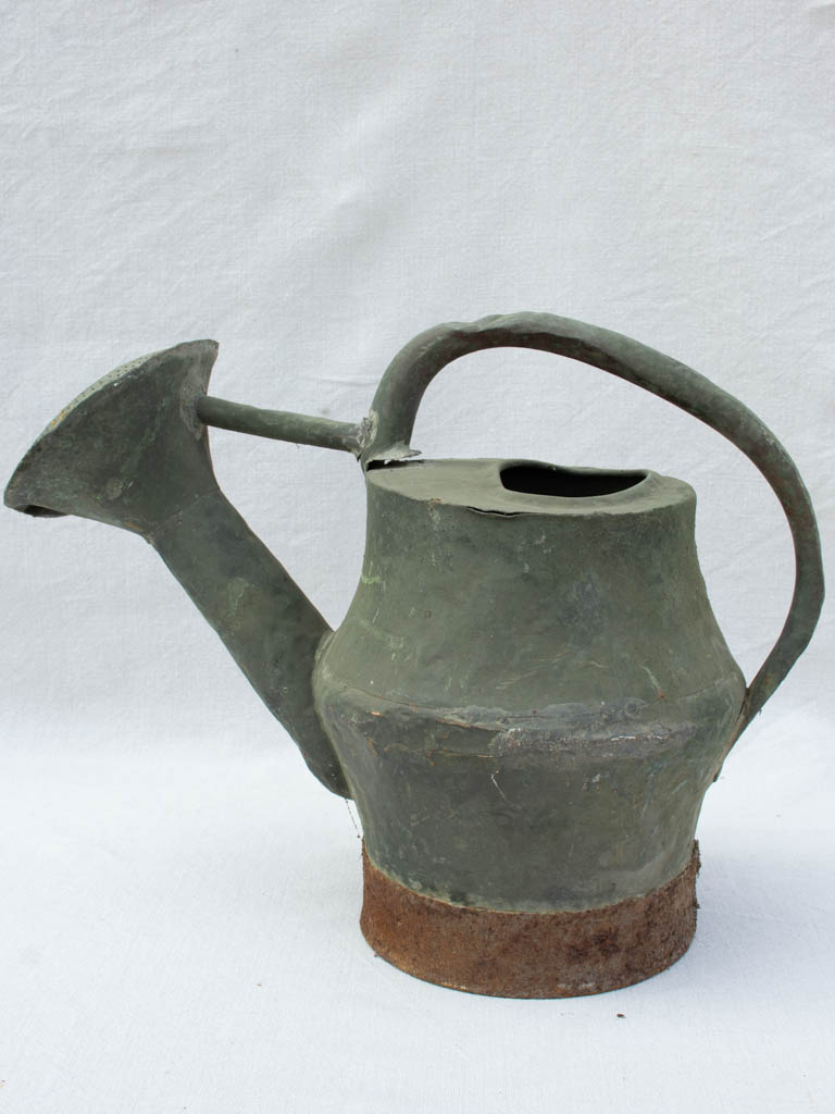 Rustic 18th century French watering can - copper