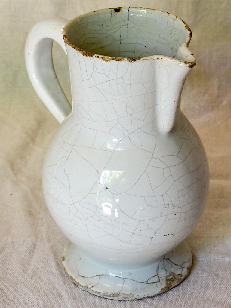 Rustic earthenware Century oil pitcher - 19th Century Huile #3