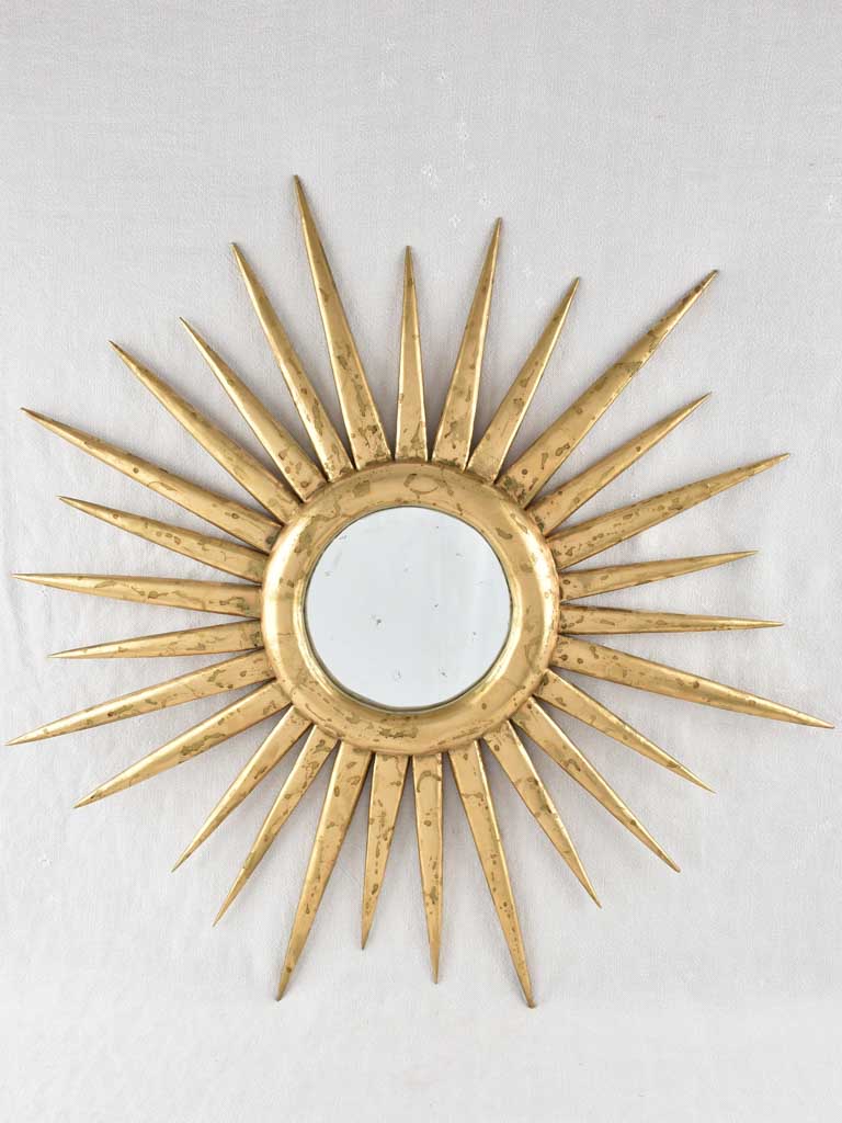 Large Vintage French sunburst mirror - tapered rays 35½"
