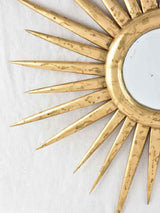 Large Vintage French sunburst mirror - tapered rays 35½"