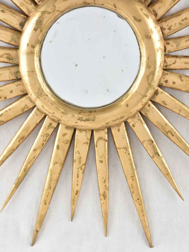 Large Vintage French sunburst mirror - tapered rays 35½"