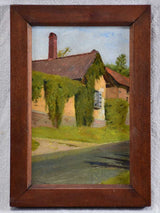 Antique French Christol village landscape painting