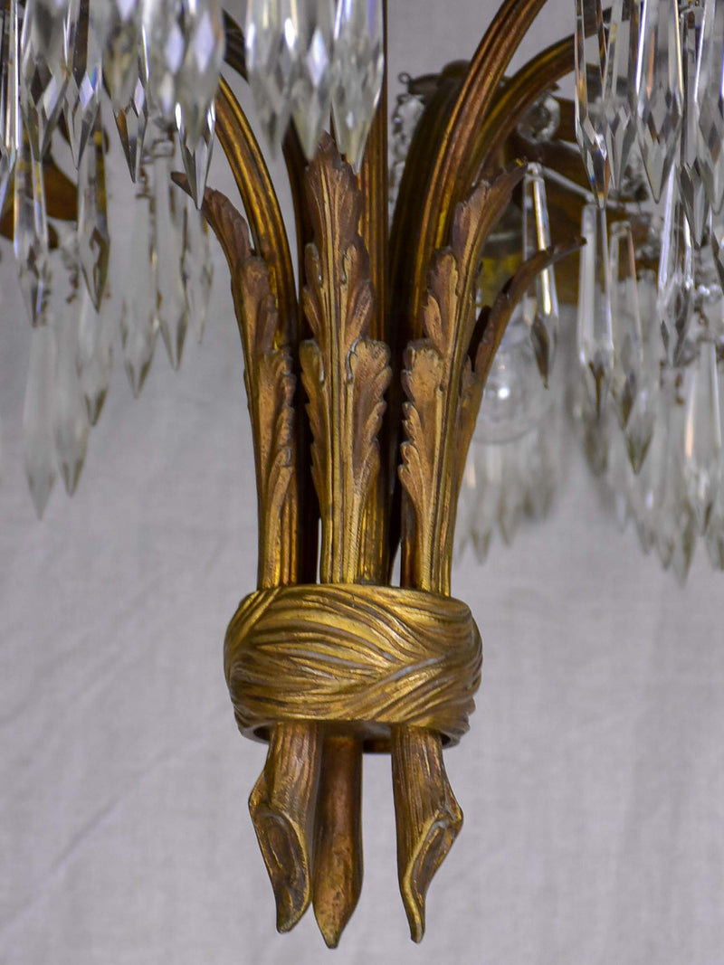 An antique palm chandelier - style Josef Hoffmann
