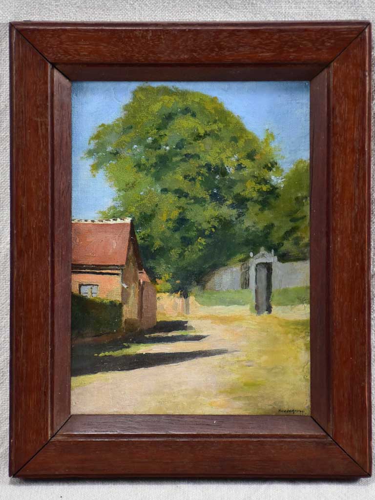 Vintage French Peasant Mud House Painting