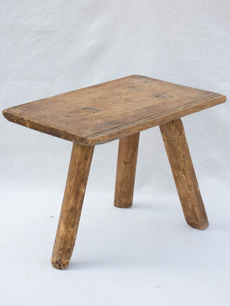 RESERVED Primitive milking stool with three legs