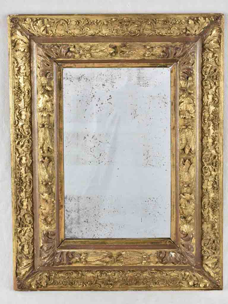Ancient Gilded Large French Mirror