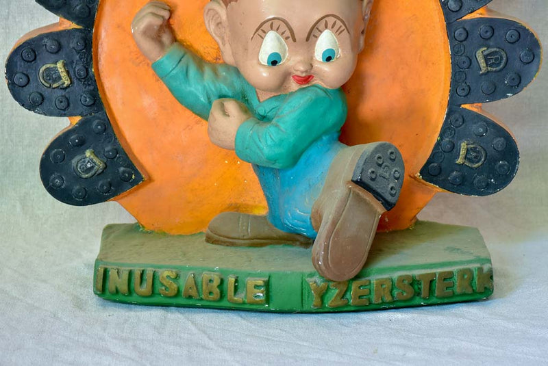 1970's plaster advertising display - rubber shoe soles Yosza
