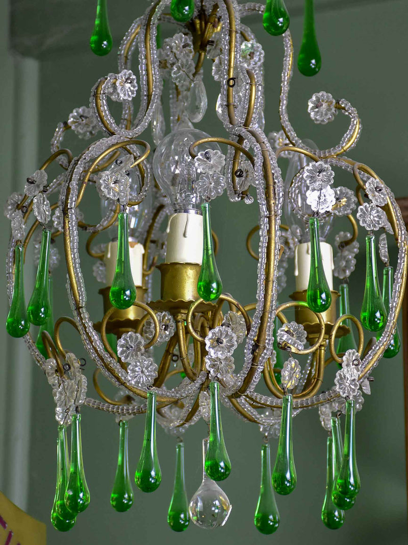 Vintage French beaded chandelier
